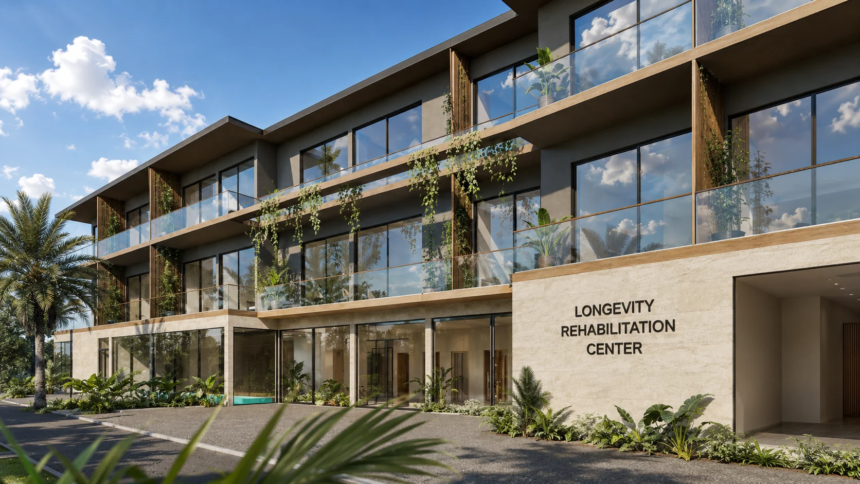 The Longevity Centre building inside the estate